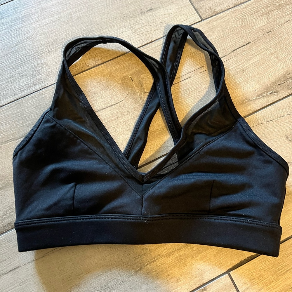 ALO Yoga Black Strappy Sports Bralette